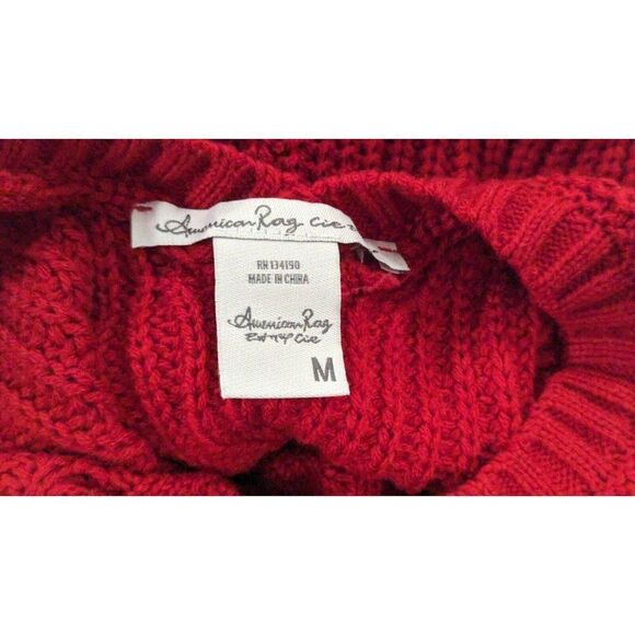 American Rag Cie 9HS27 Womens Size M Chili Pepper Pullover Tunic Sweater - Picture 8 of 10